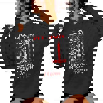 My Son Has Your Back Proud Firefighter Mom Mother's Day Women Hoodie | Mazezy