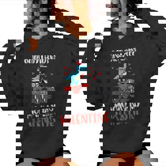 Sorry Ladies Mom My Valentine Monster Truck Boys Kid Toddler Women Hoodie - Seseable