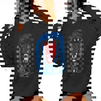 Soulisfree Bon Wolf Appétit Horror Wolf And Girl Cuello Sudadera con capucha para mujer - Regaloses