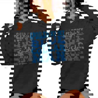 Spoiled By My Blue Collar Man Blue Collar Wife Groovy Women Hoodie - Monsterry