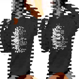 Sunflower I'm Gonna Be A Grandma Again Grandma Small Black Women Hoodie - Seseable