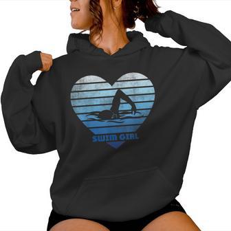 Swimm Girl Swimmer Swimming Girls' Kapuzenpullover für Damen - Geschenkecke