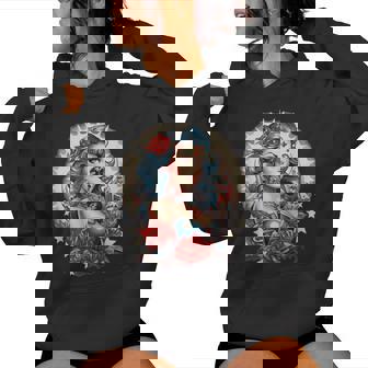 Tatuaje De Pin Up Girl American Traditional Tattoo Sudadera con capucha para mujer - Regaloses