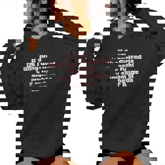 If You Think My Girlfriend Can Fight You Should See Her Box Women's Hoodie - Monsterry