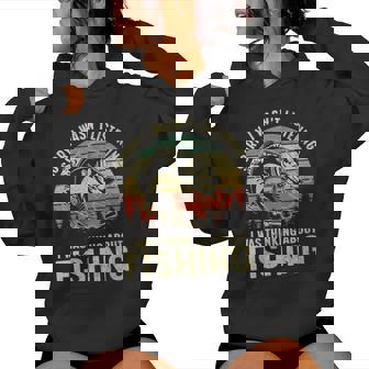 I Was Thinking About Bass Fishing Lover Fisherman Women's Hoodie - Monsterry
