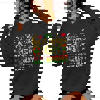 The Time Is Always Right Black History Month Women Women Hoodie - Thegiftio