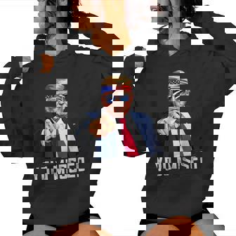 Trump You Missed Twice Bandana De La Bandera Estadounidense Trump 2024 Sudadera con capucha para mujer - Regaloses