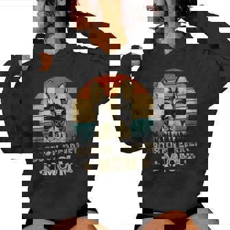 Vintage Boston Terrier Mom Dog Lovers Mother's Day Women Hoodie - Thegiftio