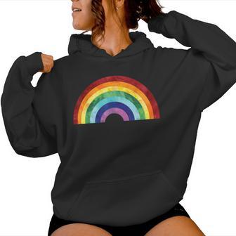 Vintage Rainbow With Beautiful Colourful Colours Love Peace Kapuzenpullover für Damen - Geschenkecke