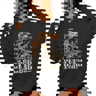 Vintage Retro Black Western Cowgirl African Christian Woman Women Hoodie - Seseable