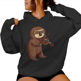 Violinist Slothioliniola Player Music Lover Kapuzenpullover für Damen - Geschenkecke