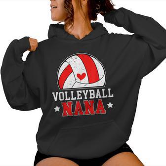 Volleyball Nana Grandma Cute Nana Of A Volleyball Player Women Hoodie - Thegiftio UK