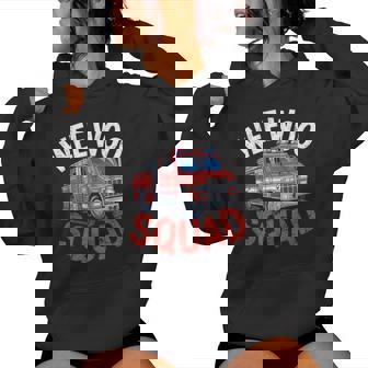 Wee Woo Squad Firefighter Fire Truck Fireman Women Women Hoodie - Seseable