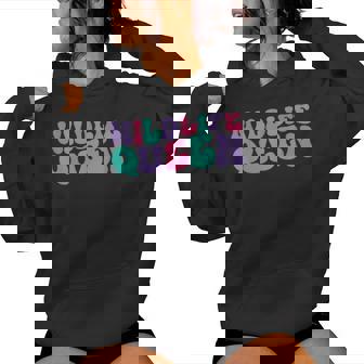 Wildlife Queen Animaux Sauvages Rétrointage Ondulé Groovy Pour Sweat à capuche femme - Cadeauxyz
