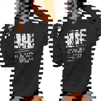 Wine Sayings For Women Its Just Grape Juice For Adults Women's Hoodie - Monsterry