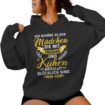 Women's Farmer Farmer Saying Tractor And Cows Girls Kapuzenpullover für Damen - Geschenkecke