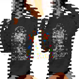 In A World Where You Can Be Anything Be Kind Autism Elephant Women Hoodie - Monsterry