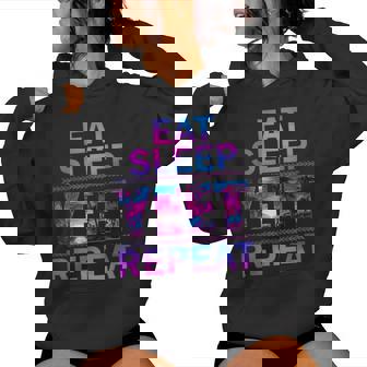 Yeet Eat Sleep Yeet Repeat Saying Kid Women Hoodie | Seseable CA