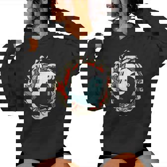 Yin Yang Baleine Animal Sweat à capuche femme - Cadeauxyz