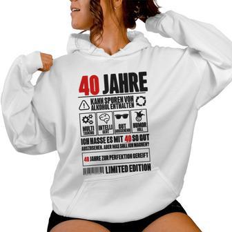 40Th Birthday 40 Years Decorative Kapuzenpullover für Damen - Geschenkecke