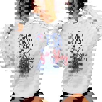 4th July Fourth Shirt USA We Slay Glam Sexy Girly Bestie Women's Hoodie - Monsterry