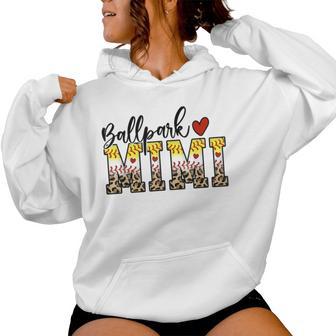 Ballpark Mimi Baseball Softball Mom Leopard Mother's Day Women Hoodie - Thegiftio UK
