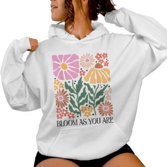 Boho Summer Flower Botanical Nature Lover Floral Wild Flower Kapuzenpullover für Damen - Geschenkecke