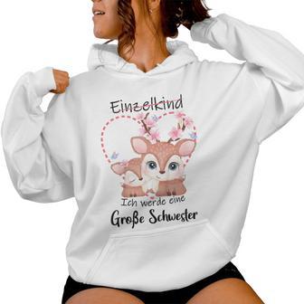 Children's Ich Werde Große Schwester Ich Pink Kapuzenpullover für Damen - Geschenkecke