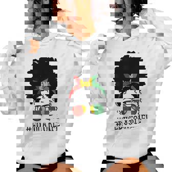 Educator African Women Messy Bun History Month Culture Women's Hoodie - Monsterry