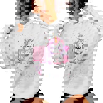 Enfant Fille 4 Ans Licorne Fille Anniversaire 4 Ans J'ai 4 Ans Sweat à capuche femme - Cadeauxyz