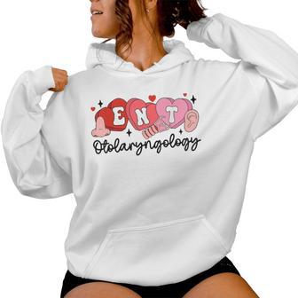 Ent Nurse Valentine Otolaryngologist Ear Nose Throat Nurse Women Hoodie - Thegiftio UK