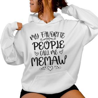 My Favorite People Call Me Memaw Floral Mother's Day Women Hoodie - Thegiftio UK