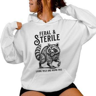 Feral Raccoon Hysterectomy Recovery Present For Women Women Hoodie - Thegiftio UK