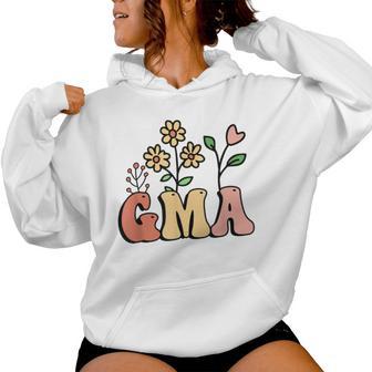 Floral Gma For Grandmother Wildflower Women Hoodie - Thegiftio UK