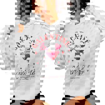 Galentine Girls Club Ladies Celebrating Ladies Women Hoodie | Mazezy