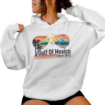 Golfo De México Desde 1672 Divertidas Gafas De Sol Retrointage Playa Cuello Sudadera con capucha para mujer - Regaloses