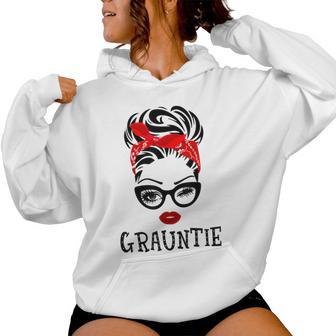 Grauntie Wink Eye Woman Face For Grauntie Women Hoodie - Thegiftio UK