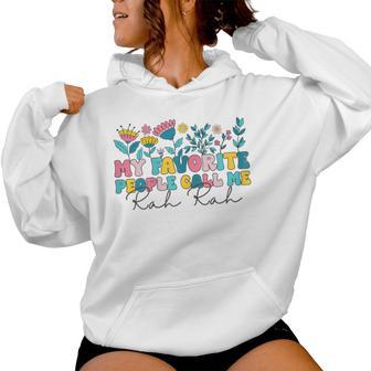 Groovy My Favorite People Call Me Rah Rah Floral Mother's Women Hoodie - Thegiftio UK