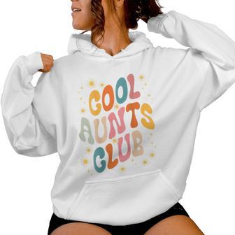 Groovy Retro Hippie 60S 70S Back Print Cool Aunts Club Kapuzenpullover für Damen - Geschenkecke