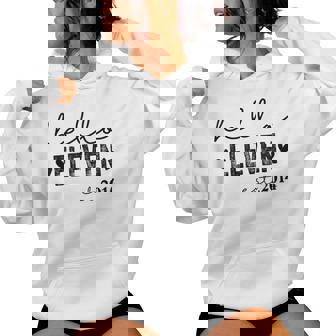 Hello Eleven Est 2014 11 Years Old 11Th Birthday Girls Boys Women Hoodie - Seseable