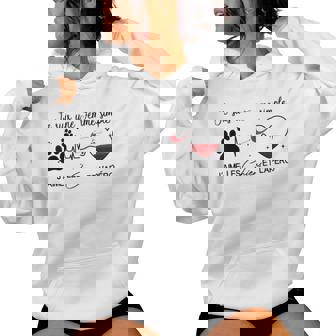 Je Suis Une Simple J'aime Les Chiens Et L'apéro Sweat à capuche femme - Cadeauxyz