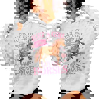 Just A Girl Who Loves Horses Women Hoodie - Thegiftio