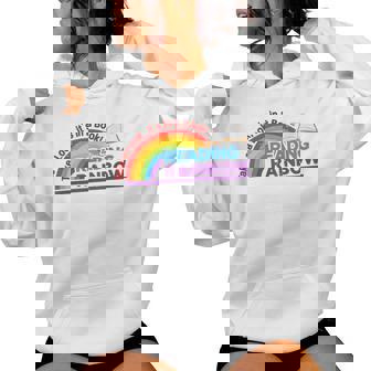 Take A Look It's In A Book Reading Book Vintage Rainbow Women Hoodie - Thegiftio UK