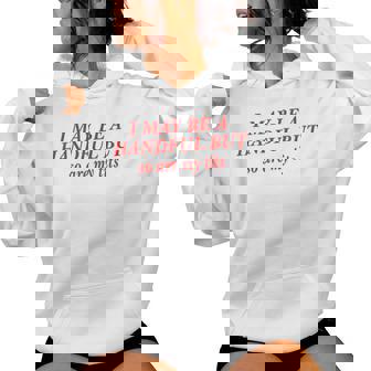 I May Be A Handful But So Are My Tits Sarcasm Girl Women Hoodie | Seseable CA