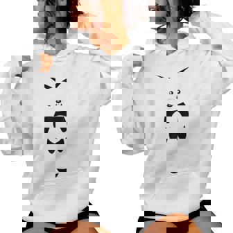 Panda Rouge Minimaliste Kawaii Sweat à capuche femme - Cadeauxyz