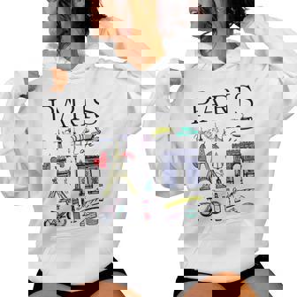 Paris Chemise Paris Manche Longue Sweat à capuche femme - Cadeauxyz