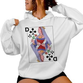 Playing Card Lady Queen Cross Card Costume Fancy Dress Groups Kapuzenpullover für Damen - Geschenkecke