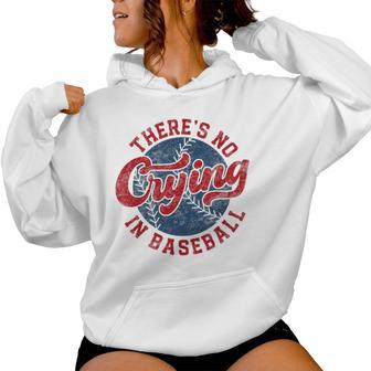 There Is No Crying In Baseball Game Day Baseball Mom Women Hoodie - Thegiftio UK