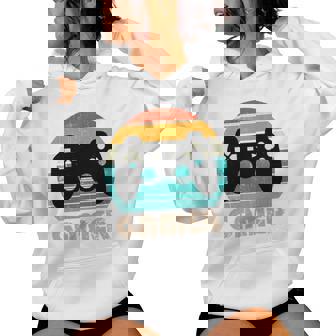 Retro Gamer Zockerideospiele Jungen Mädchen Nager Kapuzenpullover für Damen - Seseable
