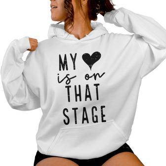 Retro My Heart Is On That Stage Dance Mom Mother's Day Women Hoodie - Thegiftio UK